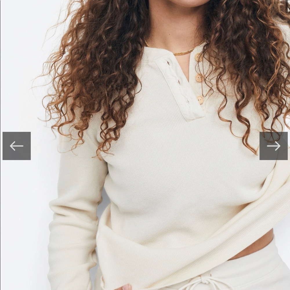 Mate the Label Organic Thermal Henley in Bone